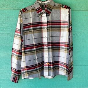 ROCKIES VINTAGE WESTERN PLAID LONG SLEEVE SHIRT size large